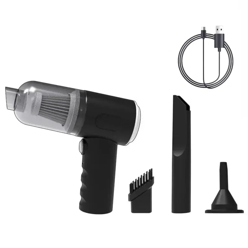 9000Pa Wireless Car Vacuum Cleaner — USB Charging, Wet & Dry, 120W