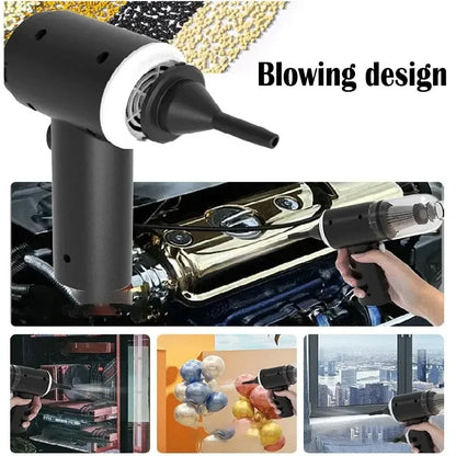9000Pa Wireless Car Vacuum Cleaner — USB Charging, Wet & Dry, 120W